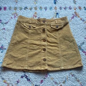 BDG Mustard corduroy Button up skirt size 4 from Urban Outfitters